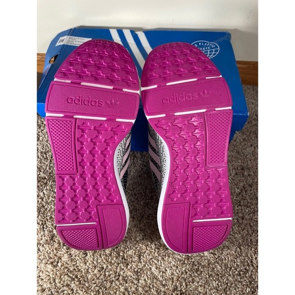 Adidas Swift Run 22 Women Shoes Black White Pink Knit Comfort Athletic Sneaker - Picture 6 of 13